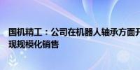 国机精工：公司在机器人轴承方面开展产品研制目前尚未实现规模化销售