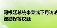 阿根廷总统米莱或下月访法同马克龙会谈讨论锂勘探等议题