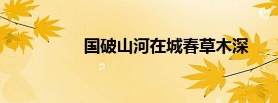 国破山河在城春草木深