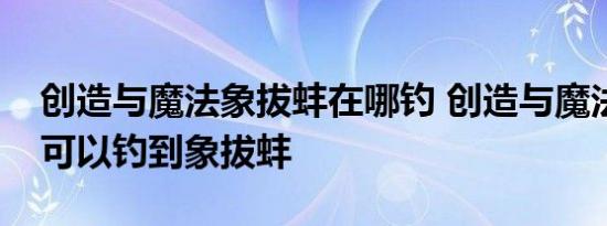 创造与魔法象拔蚌在哪钓 创造与魔法在哪里可以钓到象拔蚌