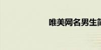唯美网名男生简短