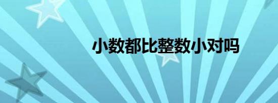 小数都比整数小对吗