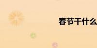 春节干什么
