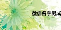 微信名字男成熟