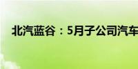 北汽蓝谷：5月子公司汽车销量为5433辆