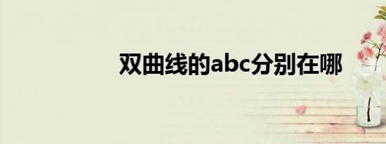 双曲线的abc分别在哪