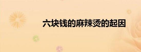 六块钱的麻辣烫的起因