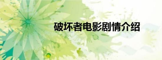 破坏者电影剧情介绍