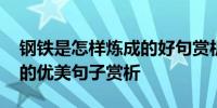钢铁是怎样炼成的好句赏析 钢铁是怎样炼成的优美句子赏析