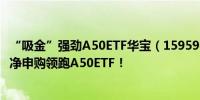 “吸金”强劲A50ETF华宝（159596）昨日获1.37亿元资金净申购领跑A50ETF！