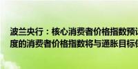 波兰央行：核心消费者价格指数预计在5月再次下降第二季度的消费者价格指数将与通胀目标保持一致