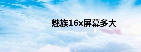 魅族16x屏幕多大