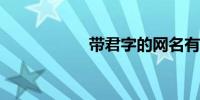 带君字的网名有哪些