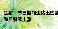 生猪：节日期间生猪出售数量有限价格短暂下跌后继续上涨