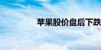苹果股价盘后下跌0.29%