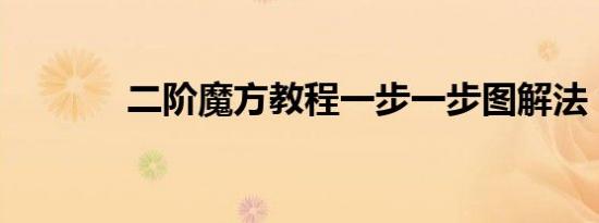 二阶魔方教程一步一步图解法