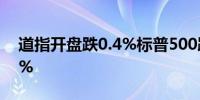 道指开盘跌0.4%标普500跌0.1%纳指涨0.1%