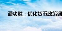 潘功胜：优化货币政策调控的中间变量