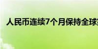 人民币连续7个月保持全球第四大支付货币