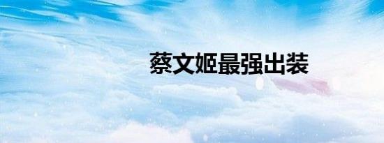 蔡文姬最强出装