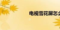电视雪花屏怎么调