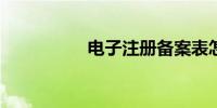 电子注册备案表怎么弄