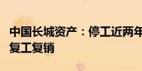 中国长城资产：停工近两年的重庆威斯勒项目复工复销