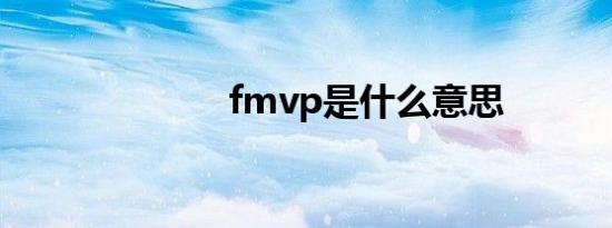 fmvp是什么意思