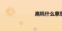 高吭什么意思