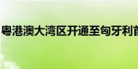 粤港澳大湾区开通至匈牙利首条客运直飞航线