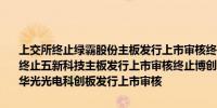上交所终止绿霸股份主板发行上市审核终止海电运维主板发行上市审核终止五新科技主板发行上市审核终止博创智能科创板发行上市审核终止华光光电科创板发行上市审核