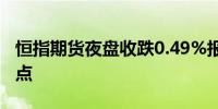 恒指期货夜盘收跌0.49%报17524点低水192点
