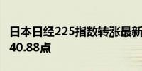 日本日经225指数转涨最新上涨0.02%至39,640.88点