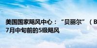 美国国家飓风中心：“贝丽尔”（BERYL）成为大西洋首个7月中旬前的5级飓风