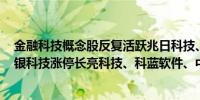 金融科技概念股反复活跃兆日科技、汇金科技20cm涨停恒银科技涨停长亮科技、科蓝软件、中科金财等大涨