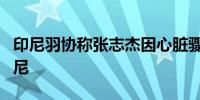 印尼羽协称张志杰因心脏骤停离世家属已赴印尼