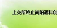 上交所终止尚阳通科创板IPO审核