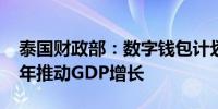 泰国财政部：数字钱包计划将在2025年上半年推动GDP增长