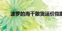 波罗的海干散货运价指数结束五连涨