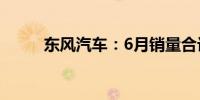 东风汽车：6月销量合计14014辆