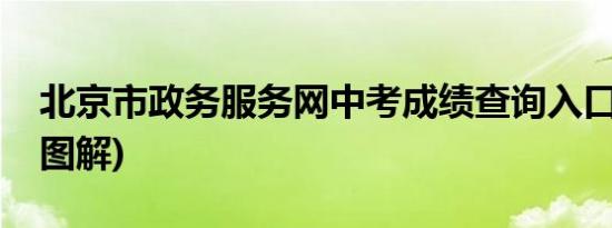 北京市政务服务网中考成绩查询入口及步骤(图解)
