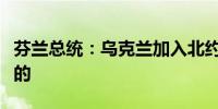 芬兰总统：乌克兰加入北约的道路是不可逆转的