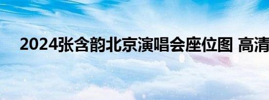 2024张含韵北京演唱会座位图 高清大图
