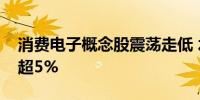 消费电子概念股震荡走低 水晶光电等多股跌超5%