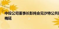 中投公司董事长彭纯会见沙特公共投资基金总裁亚西尔·鲁梅延