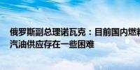 俄罗斯副总理诺瓦克：目前国内燃料市场形势稳定但AI-95汽油供应存在一些困难