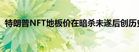 特朗普NFT地板价在暗杀未遂后创历史新高