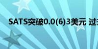 SATS突破0.0(6)3美元 过去1周上涨50%