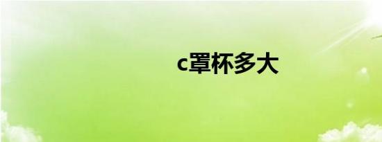 c罩杯多大
