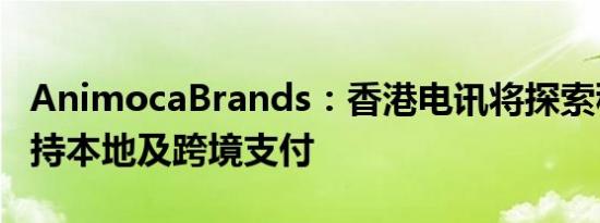 AnimocaBrands：香港电讯将探索稳定币支持本地及跨境支付